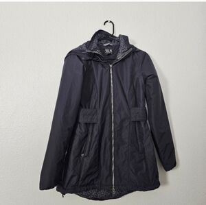 Women's Black Hooded Puffer Jacket Sz S